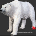 white fiberglass bear sculpture